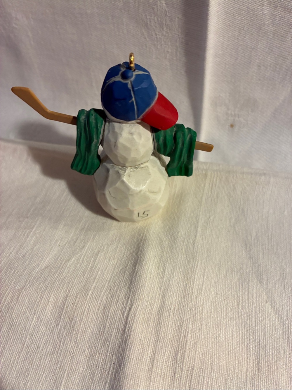 Hallmark Keepsake Son Ornament Blue Hat Snowman Hockey 2001 Vtg - Picture 8 of 11